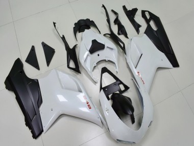 2007-2014 Ducati 848 Motorcycle Fairings - White Matte Black UK