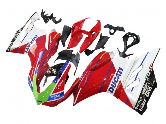 2011-2014 Ducati Panigale 899/1199 Motorcycle Fairings - White Red Green Blue Glossy Black Flex-Box UK