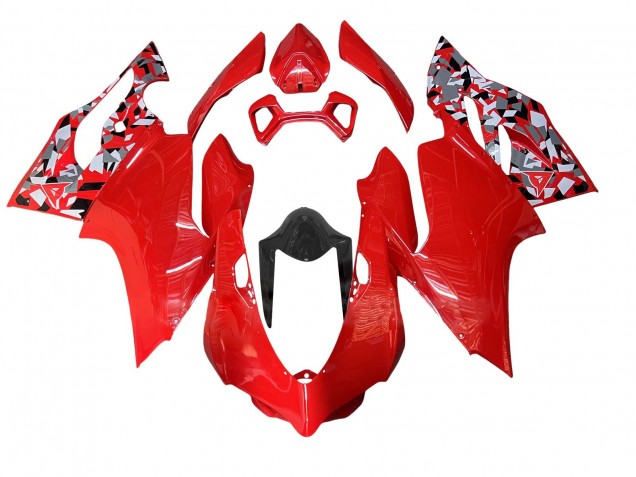 2011-2014 Ducati Panigale 899/1199 Motorcycle Fairing - Red Grey Black UK