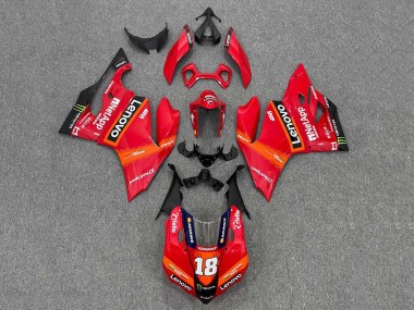 2011-2014 Ducati Panigale 899/1199 Motorcycle Fairings - Red Orange Black Monster Lenovo 18 UK