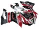 2011-2014 Ducati Panigale 899/1199 Motorcycle Fairings - White Red Glossy Black Aruba.it 7 UK