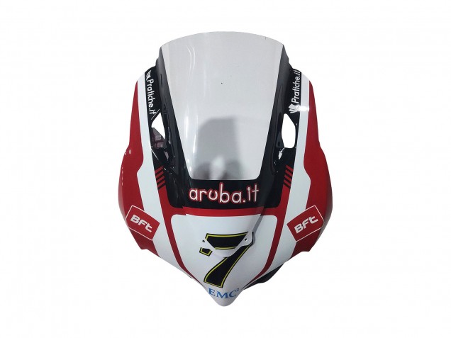 2011-2014 Ducati Panigale 899/1199 Motorcycle Fairings - White Red Glossy Black Aruba.it 7 UK