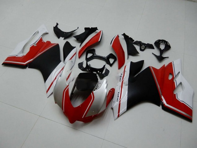 2011-2014 Ducati 1199 Motorcycle Fairings - White Red Matte Black UK
