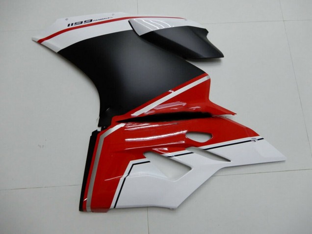 2011-2014 Ducati 1199 Motorcycle Fairings - White Red Matte Black UK