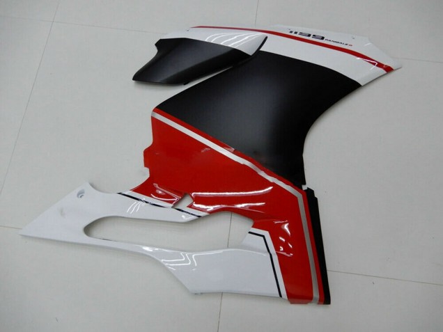 2011-2014 Ducati 1199 Motorcycle Fairings - White Red Matte Black UK
