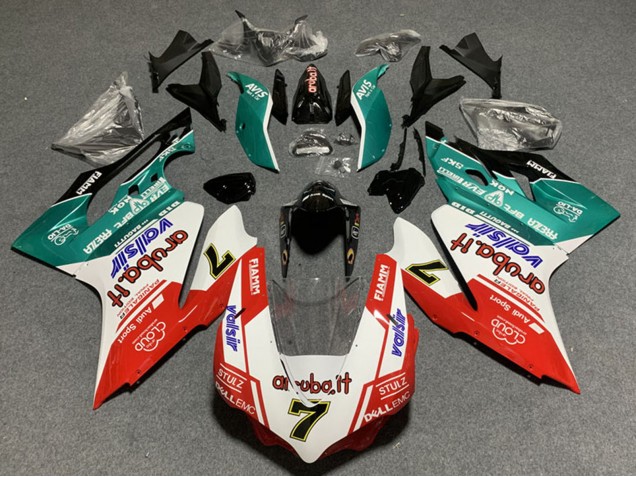 2011-2014 Ducati Panigale 899/1199 Motorcycle Fairings - White Red Green Glossy Black Avis Valsir 7 UK