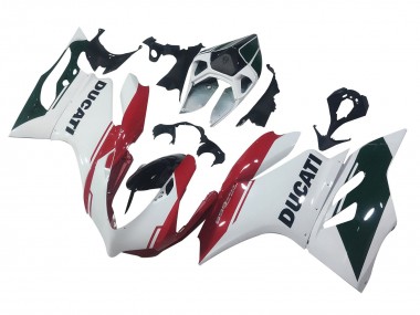 2011-2014 Ducati Panigale 899 Motorcycle Fairings - White Red Glossy Black UK