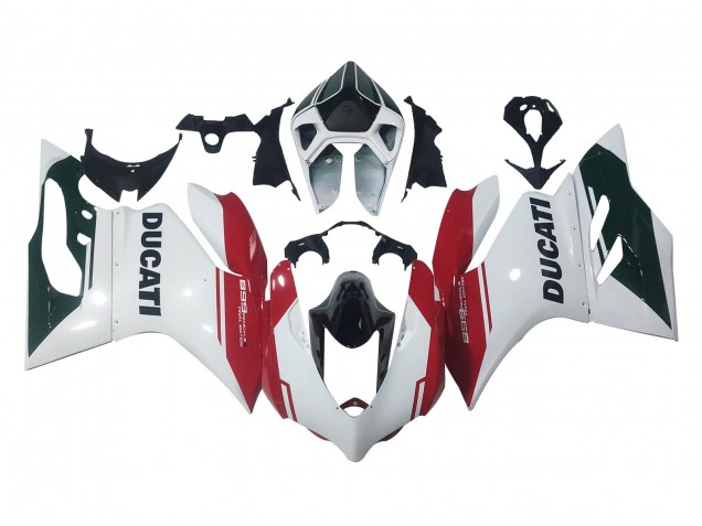 2011-2014 Ducati Panigale 899 Motorcycle Fairings - White Red Glossy Black UK