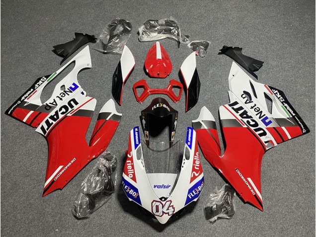 2011-2014 Ducati Panigale 899/1199 Motorcycle Fairings - White Red Blue Glossy Black Flex-Box Valsir 04 UK