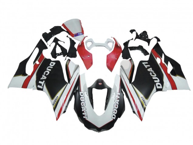 2011-2014 Ducati Panigale 1199 Motorcycle Fairings - White Red Black UK