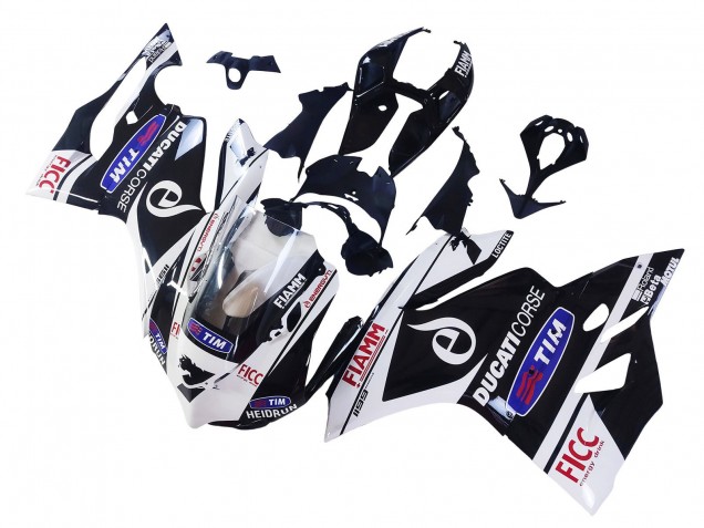 2011-2014 Ducati Panigale 899/1199 Motorcycle Fairings - White Black Blue Fiamm Ficc 7 UK