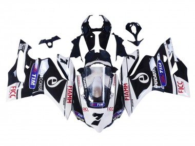 2011-2014 Ducati Panigale 899/1199 Motorcycle Fairings - White Black Blue Fiamm Ficc 7 UK
