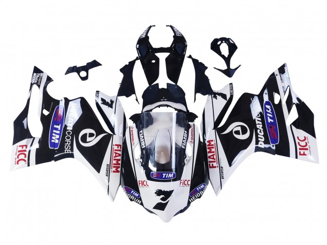2011-2014 Ducati Panigale 899/1199 Motorcycle Fairings - White Black Blue Fiamm Ficc 7 UK