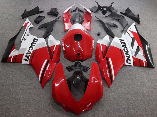 2015-2020 Ducati 959 Bike Fairings - White Red Glossy Black UK