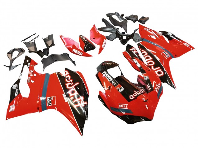 2015-2020 Ducati 959/1299 Motorcycle Fairings - Red Glossy Black Fiamm UK