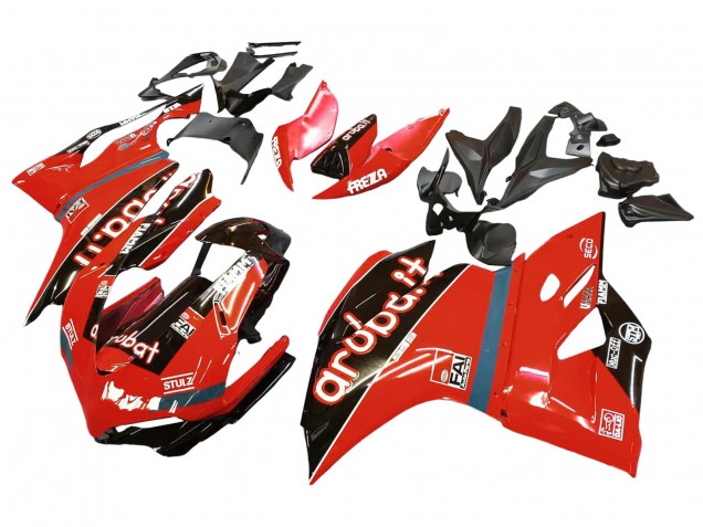 2015-2020 Ducati 959/1299 Motorcycle Fairings - Red Glossy Black Fiamm UK