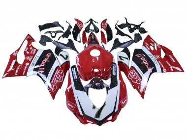2015-2020 Ducati 959/1299 Motorcycle Fairings - White Red Black Aruba 7 UK