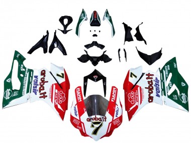 2015-2020 Ducati 959/1299 Motorcycle Fairings - White Red Green Valsir Fiamm 7 UK