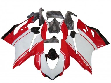 2015-2020 Ducati 959 Motorcycle Fairing Kits - White Red Glossy Black UK