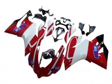2015-2020 Ducati 959/1299 Motorcycle Fairings - White Red Glossy Black Tim UK