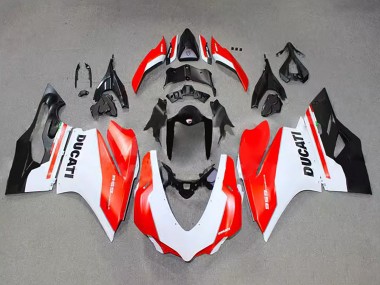 2015-2020 Ducati 959 Motorcycle Fairing - White Red Glossy Black UK