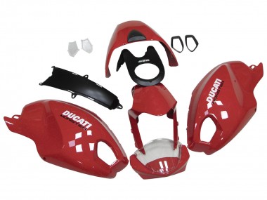 2008-2012 Ducati Monster 696 796 1100 1100S Motorcycle Fairings - Red White UK