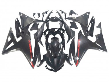 2016-2018 Honda CBR500R Motorcycle Fairings - Black Carbon Fiber Red UK