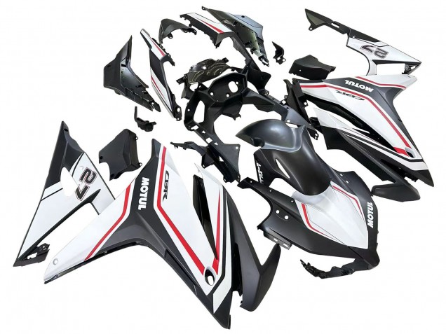 2016-2018 Honda CBR500R Motorcycle Fairings - White Red Matte Black UK