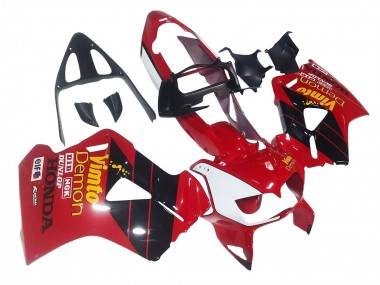 1998-2001 Honda VFR 800 Motorcycle Fairings - Red White Glossy Black Vimto UK