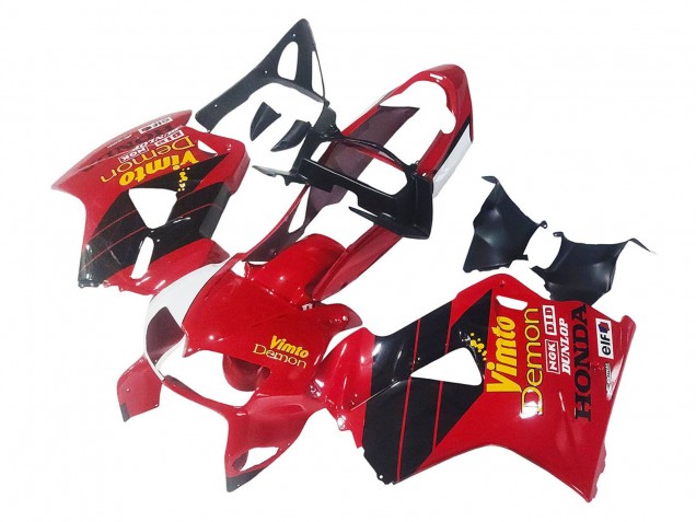1998-2001 Honda VFR 800 Motorcycle Fairings - Red White Glossy Black Vimto UK