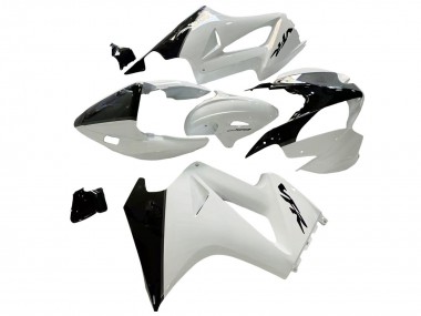 2002-2013 Honda VFR 800 Motorcycle Fairings - Pearl White Glossy Black Decal UK