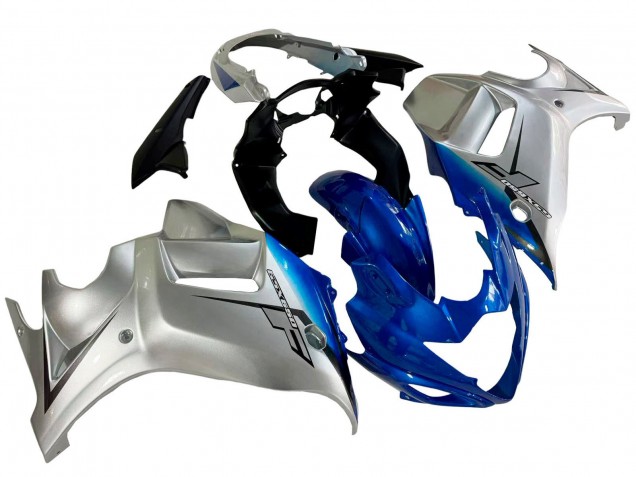 2008-2013 Suzuki GSX650F Motorcycle Fairings - Silver Blue UK