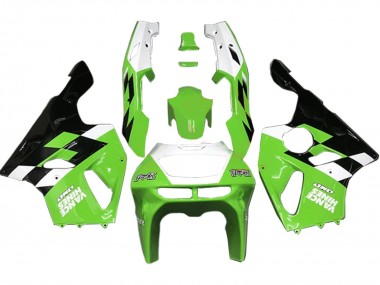 1996-2003 Kawasaki ZX7R Motorcycle Fairings - White Green Glossy Black UK
