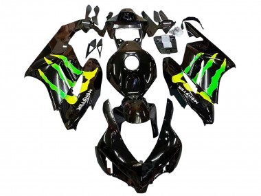 2004-2005 Honda CBR1000RR Motorcycle Fairings - Glossy Black Yellow Green Monster UK
