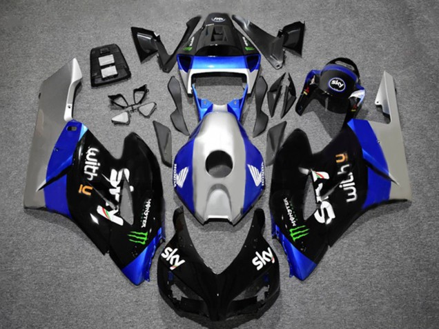 2004-2005 Honda CBR1000RR Motorcycle Fairings - Silver Blue Glossy Black Green Monster Sky UK