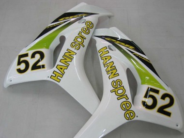 2006-2007 Honda CBR1000RR Motorcycle Fairings - White Green Glossy Black Hannspree 52 UK
