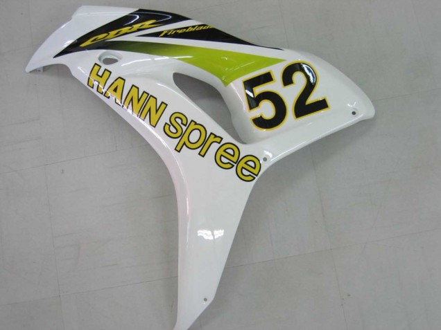 2006-2007 Honda CBR1000RR Motorcycle Fairings - White Green Glossy Black Hannspree 52 UK