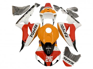 2006-2007 Honda CBR1000RR Motorcycle Fairings - Orange White Red Black Glossy Repsol 26 UK