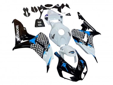 2006-2007 Honda CBR1000RR Motorcycle Fairing - White Blue Glossy Black UK