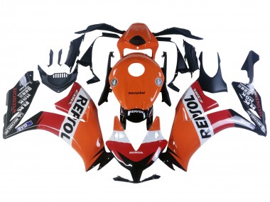 2012-2016 Honda CBR1000RR Motorcycle Fairings - Orange White Red Repsol UK