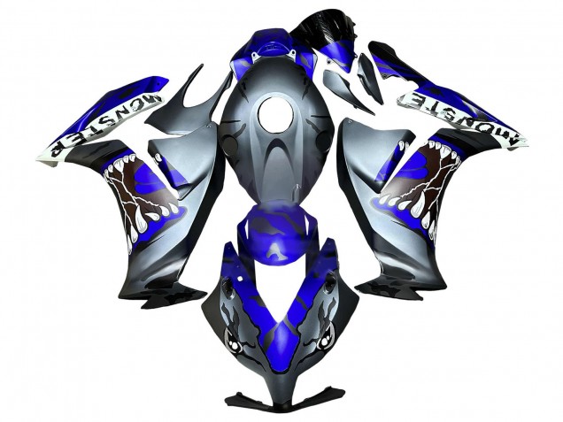 2012-2016 Honda CBR1000RR Motorcycle Fairings - Blue Grey Matte Black Shark UK