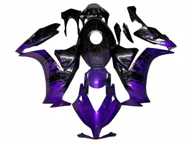 2012-2016 Honda CBR1000RR Motorcycle Fairings - Purple Glossy Black UK