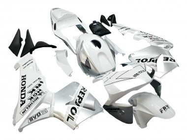 2003-2004 Honda CBR600RR Motorcycle Fairings - White Silver Black Repsol UK