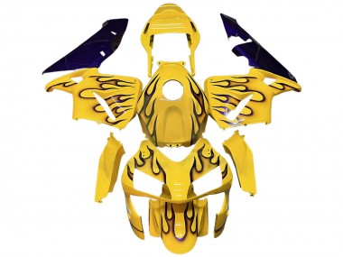 2003-2004 Honda CBR600RR Motorcycle Fairings - Yellow Black Flame UK