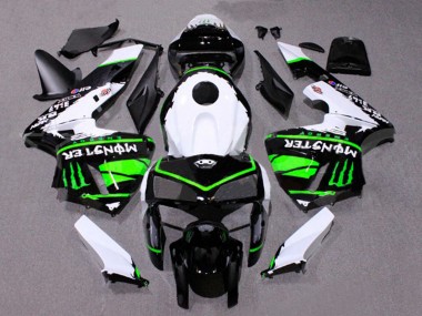 2005-2006 Honda CBR600RR Motorcycle Fairings - White Black Green Monster UK