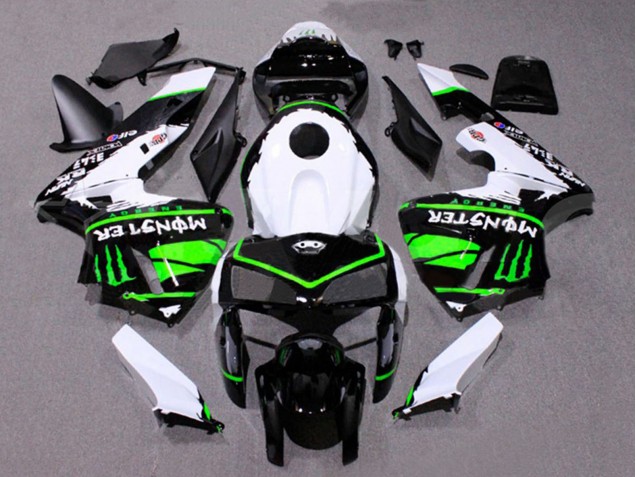 2005-2006 Honda CBR600RR Motorcycle Fairings - White Black Green Monster UK
