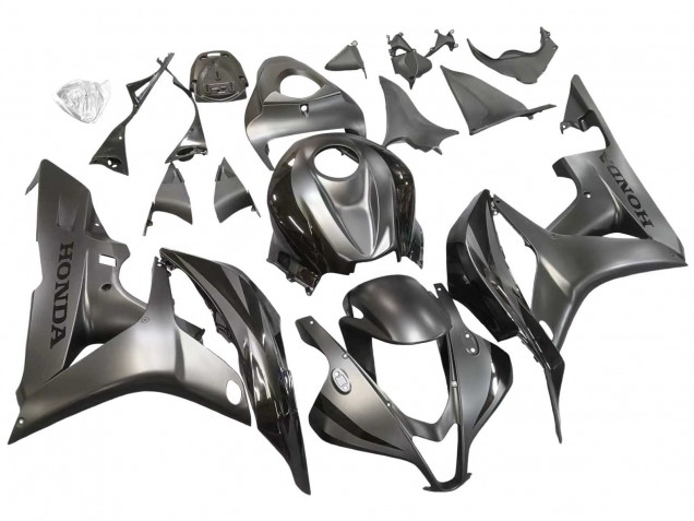 2007-2008 Honda CBR600RR Motorcycle Fairing - Silver Glossy Black UK