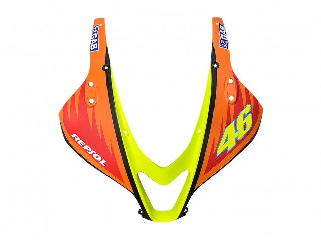 2007-2008 Honda CBR600RR Motorcycle Fairings - Matte Black Orange Red Rossi Repsol 46 UK