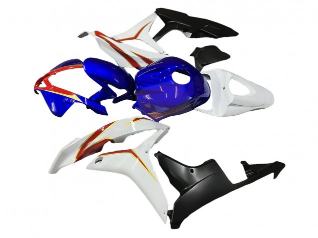 2007-2008 Honda CBR600RR Motorcycle Fairings - White Blue Red Glossy Black UK