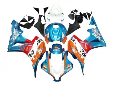 2007-2008 Honda CBR600RR Motorcycle Fairings - Orange White Red Blue Repsol UK